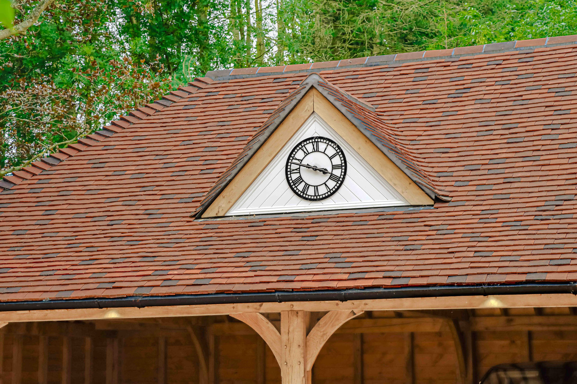 Clock Detail In Dormer Roof